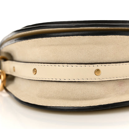 Chloe Calfskin Suede Small Nile Bracelet Bag Off White 9 of 13