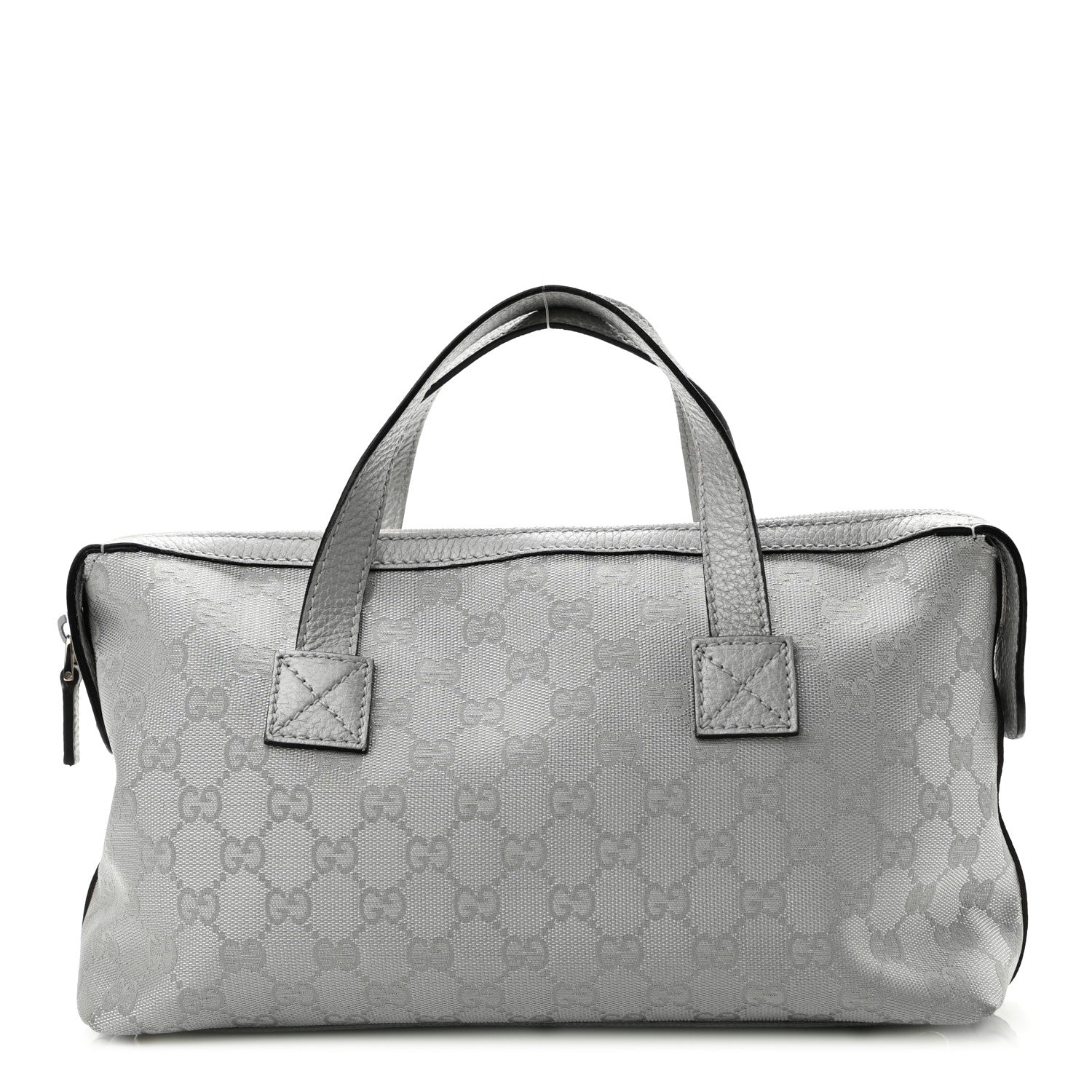 Gucci Monogram Small Boston Silver 1 of 10