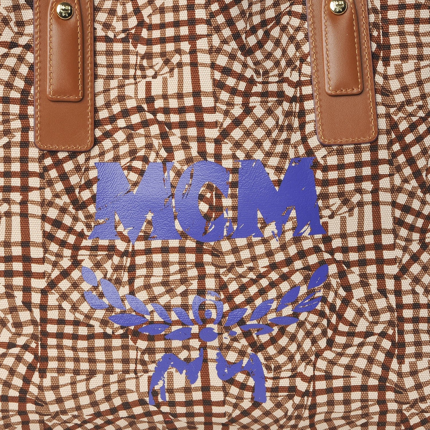 MCM Visetos Medium Liz Reversible Shopper Tote Cognac 18 of 18