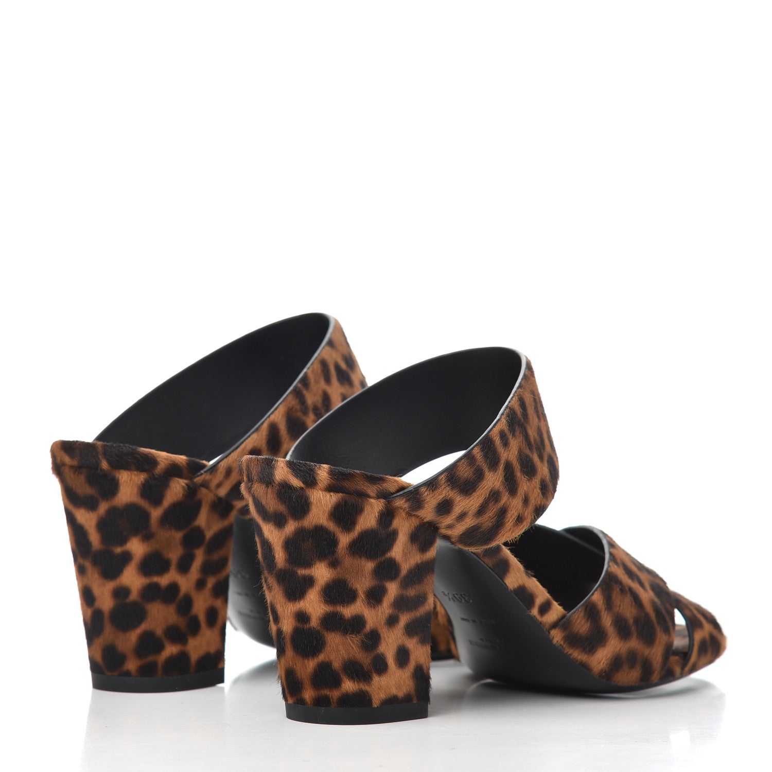 Saint Laurent Ponyhair Leopard Print Oak 75 Ankle Strap Sandals 39.5 Brown 4 of 11