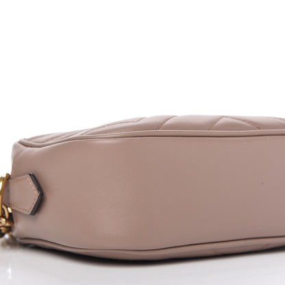 Gucci Calfskin Matelasse Mini GG Marmont Chain Shoulder Bag Porcelain Rose 6 of 10