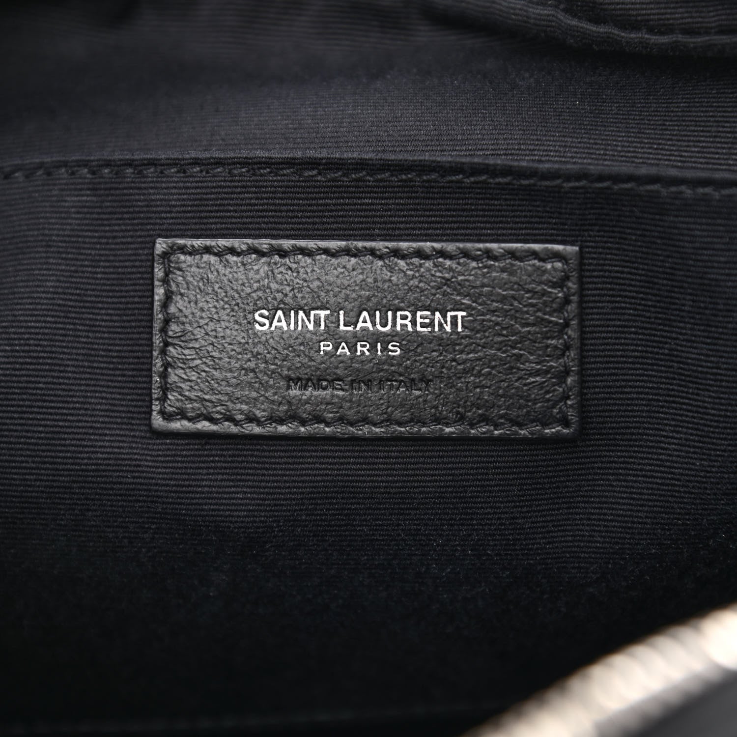 Saint Laurent Lambskin Monogram Embossed Small Lou Camera Bag Black 6 of 12
