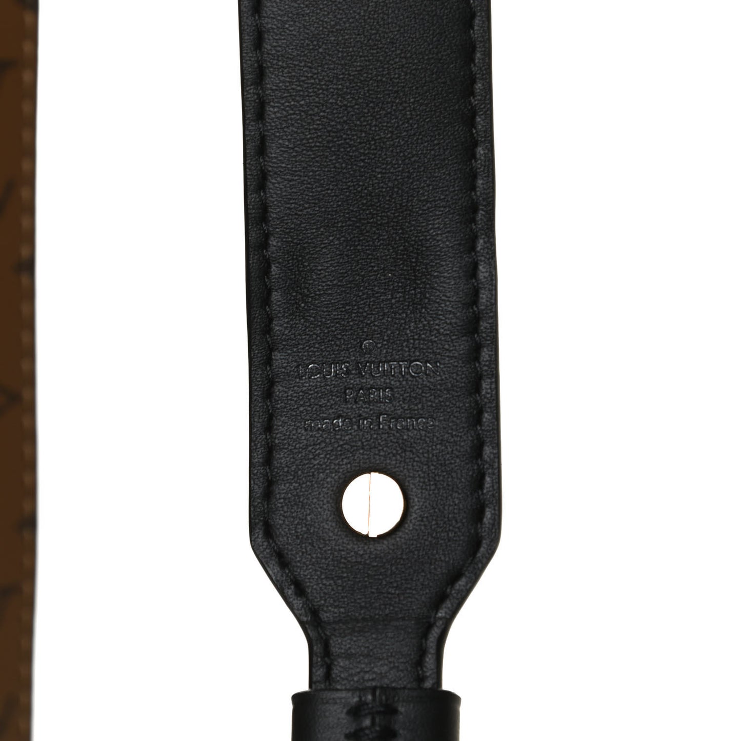 Reverse Monogram Bandouliere Shoulder Strap XL Black