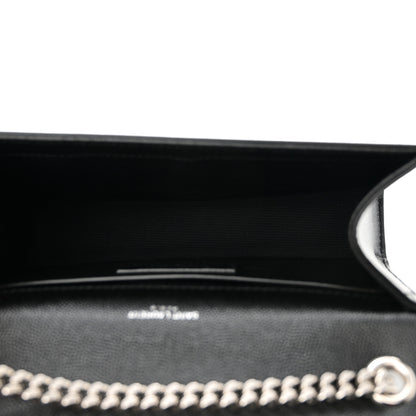 Saint Laurent Grain De Poudre Small Monogram Kate Satchel Black 5 of 10