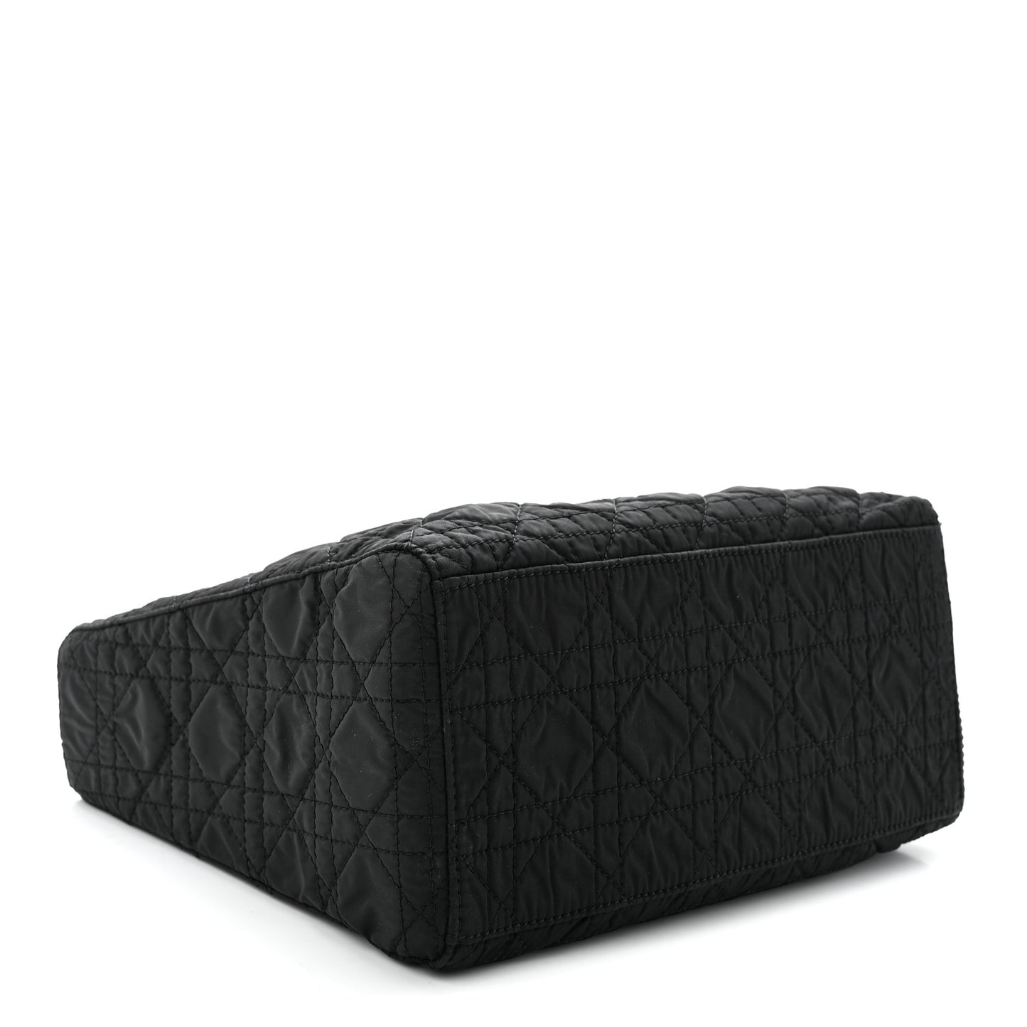 Nylon Cannage Medium Lady Dior Black