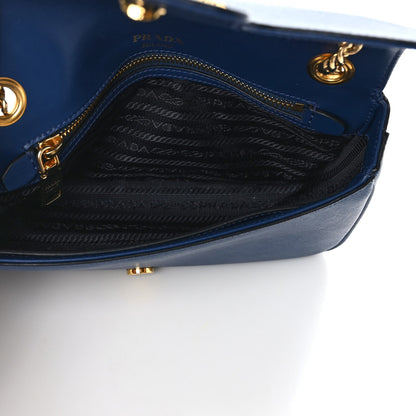Prada Saffiano Flap Shoulder Bag Bluette 5 of 9