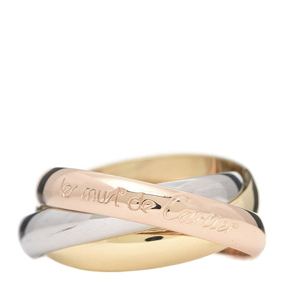 Cartier 18K Pink Yellow White Gold Classic Les Must De Trinity Ring 51 5.75 1 of 5