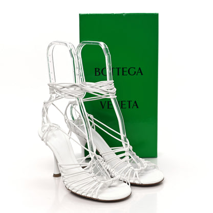 Bottega Veneta Nappa Dot Ankle Tie Sandals 37 White 8 of 8