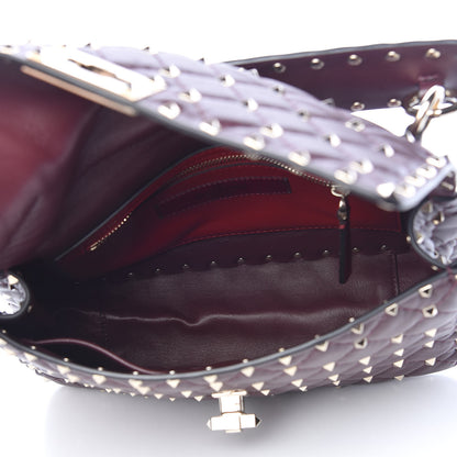 Valentino Garavani Nappa Medium Rockstud Spike Shoulder Bag Rubin 5 of 9