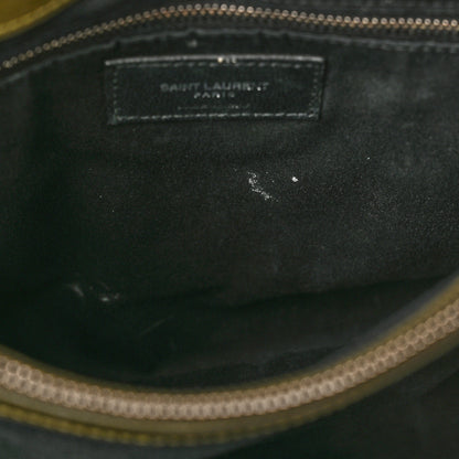 Saint Laurent Calfskin Y Quilted Monogram Medium Loulou Chain Satchel Military Olive 12 of 14