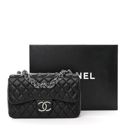 Chanel Lambskin Quilted Medium Westminster Pearl Flap Black 10 of 10