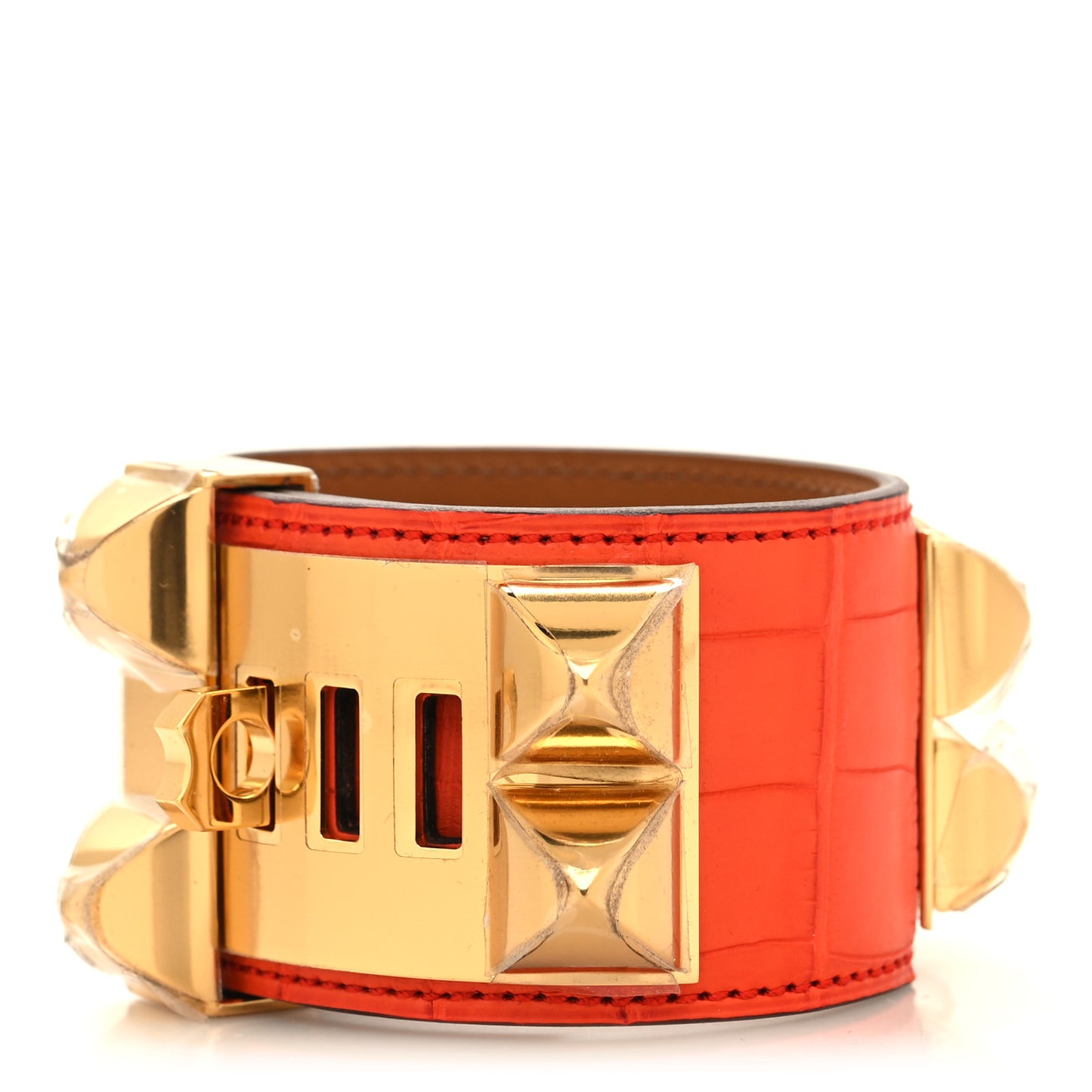 Matte Alligator Collier De Chien CDC Bracelet S Orange Poppy