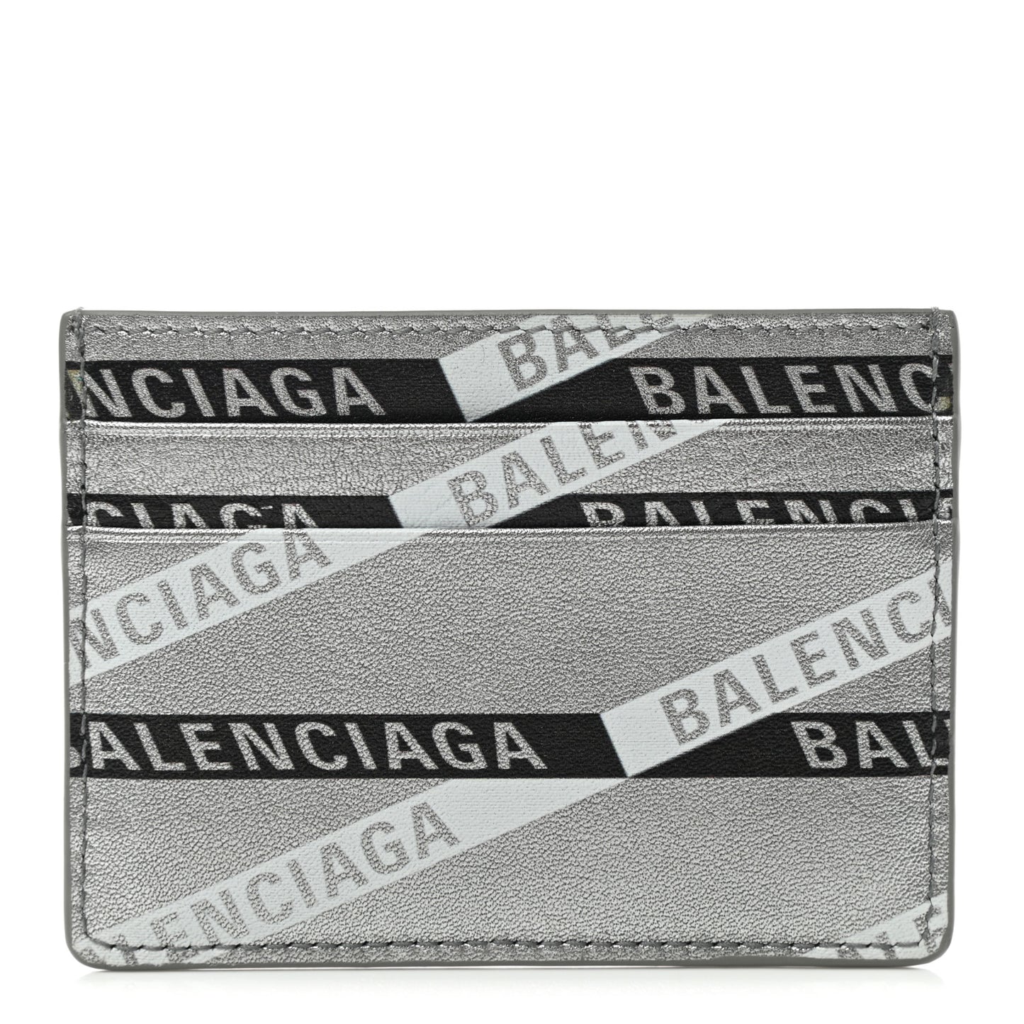 Metallic Calfskin Losange Monogram Everyday Multi Card Case Silver Black White