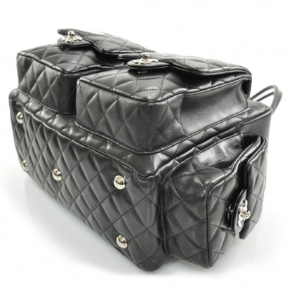 Chanel Calfskin Quilted Large Cambon Multipocket Reporter Black White 6 of 13
