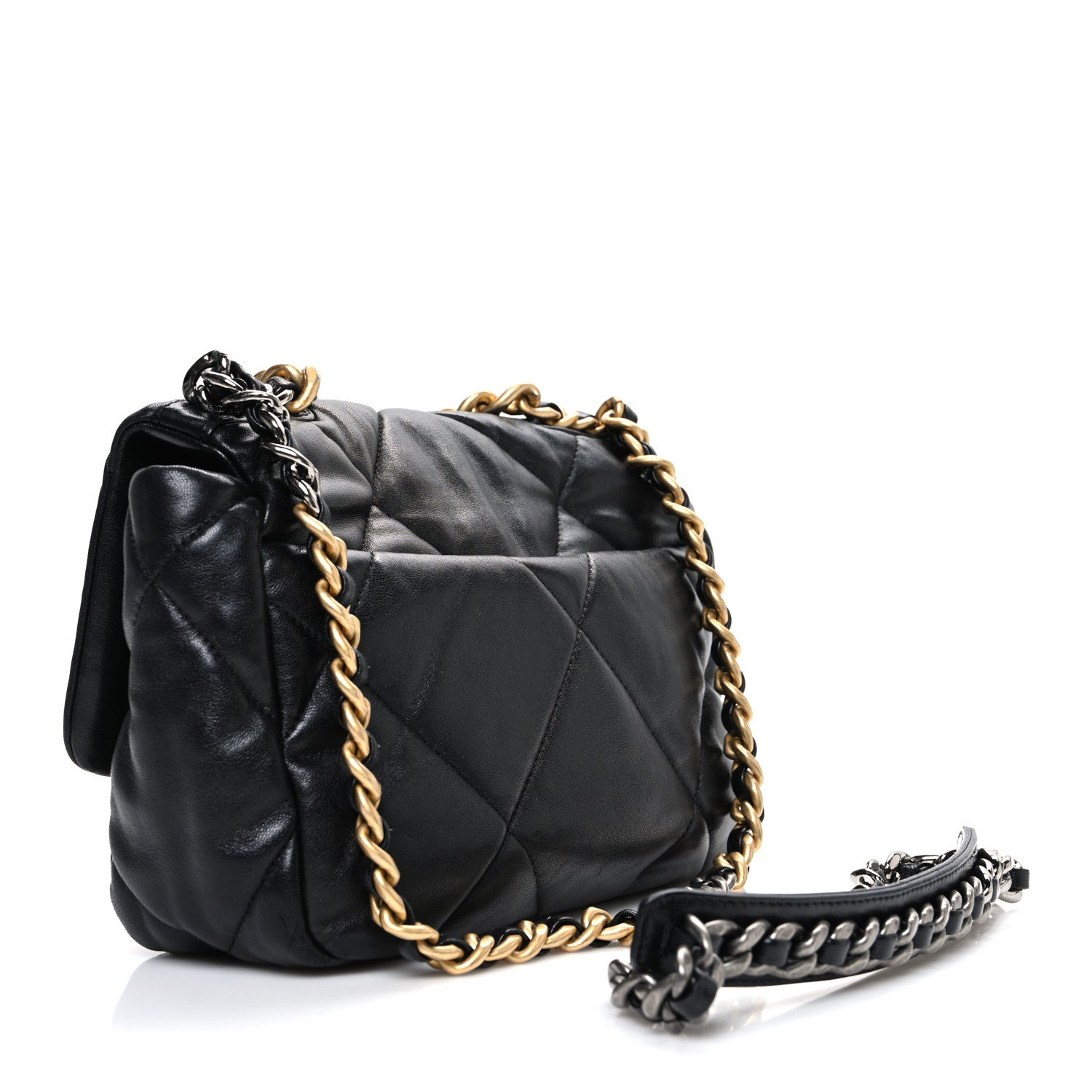 Chanel Lambskin Quilted Medium Chanel 19 Flap Black 3 of 10