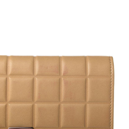 Chanel Lambskin Quilted Chocolate Bar Long Wallet Beige 9 of 10