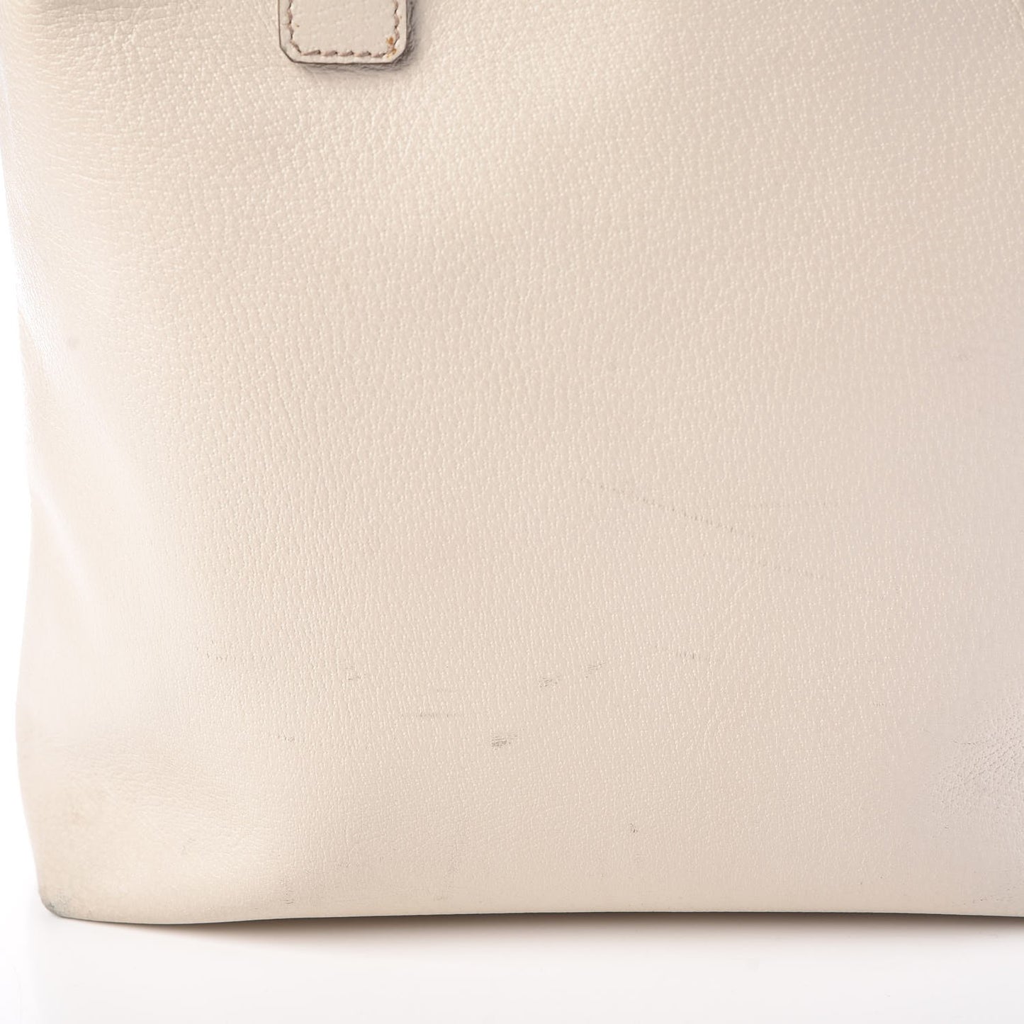 Calfskin Abbey Tote Off White