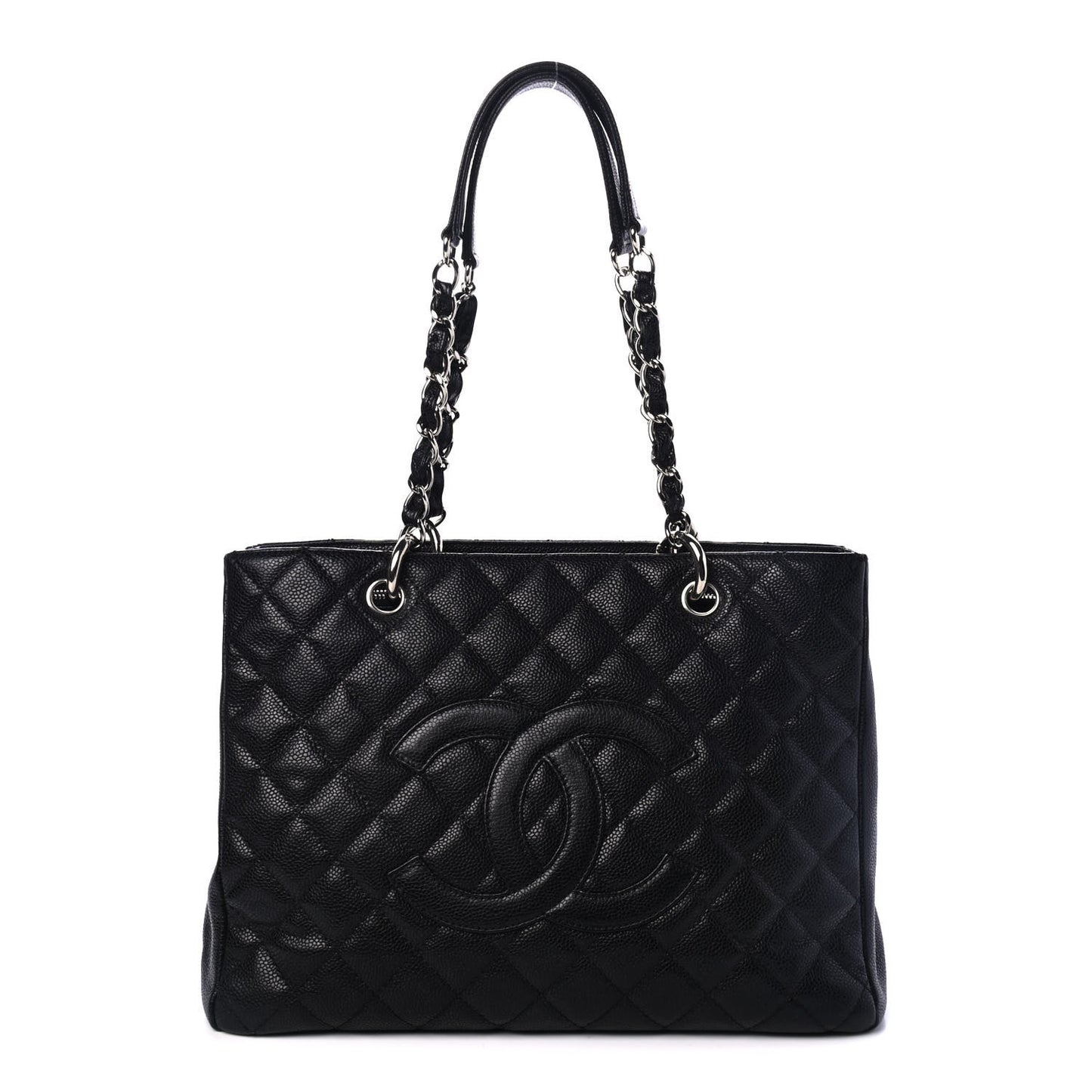 Caviar Quilted Grand Shopping Tote GST Black
