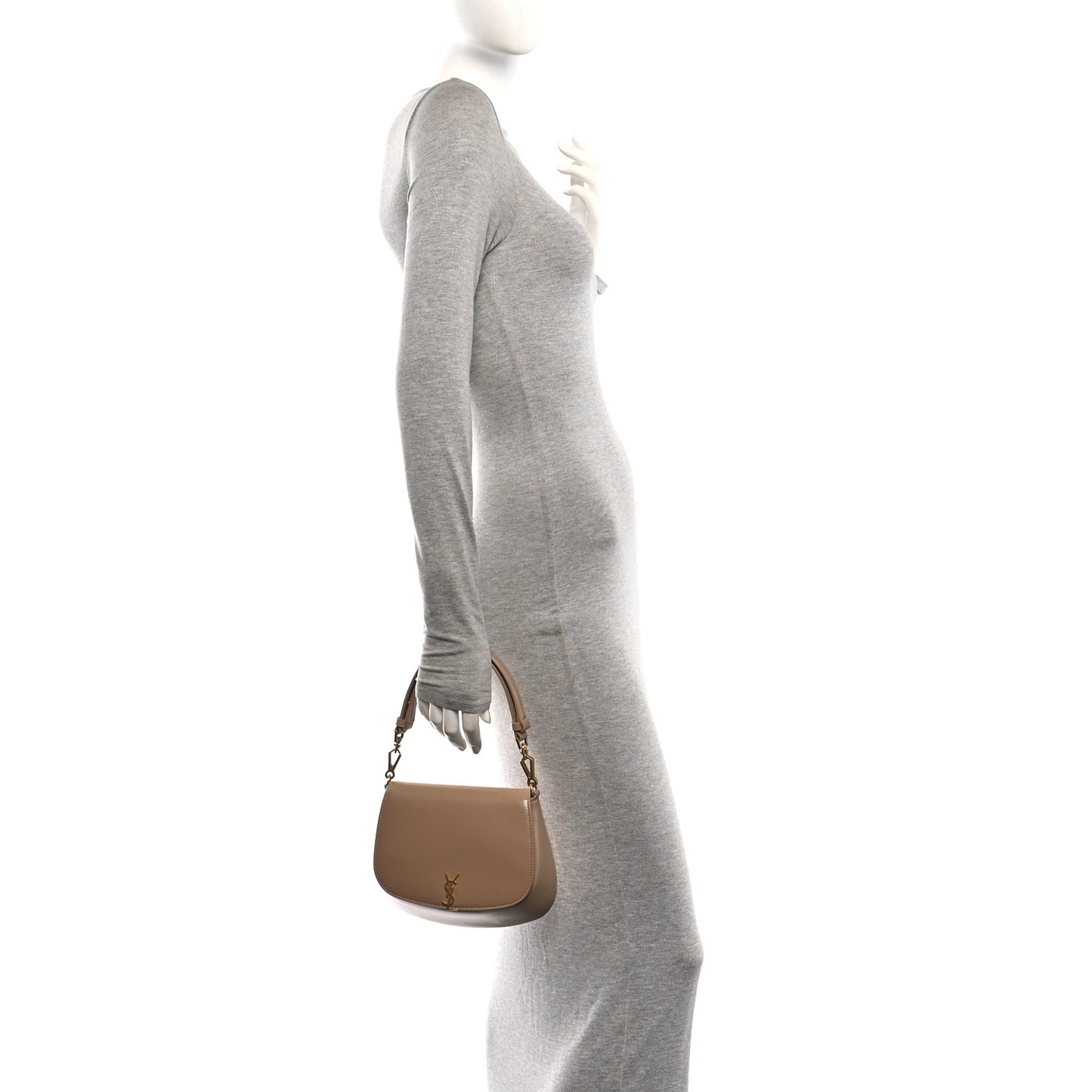 Box Calfskin Mini Voltaire Top Handle Bag Dark Cork