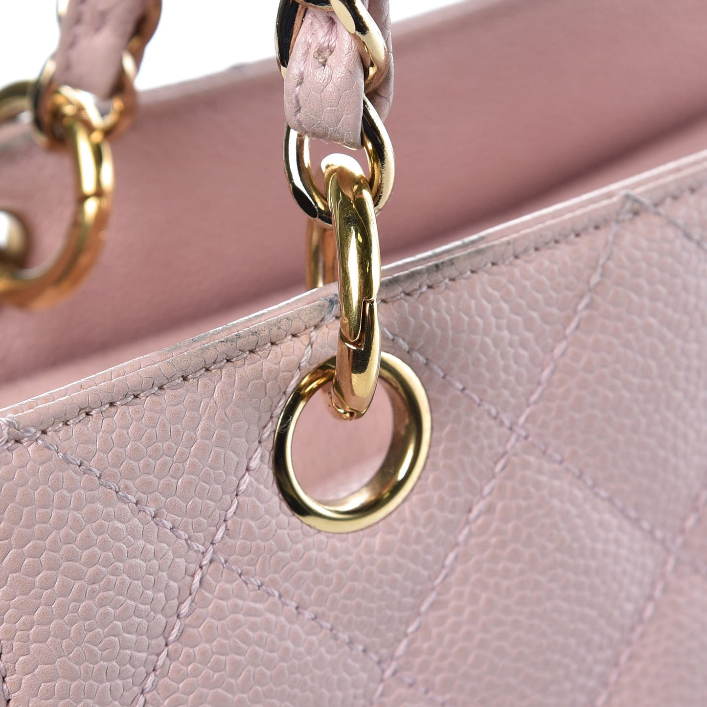 Caviar Quilted Petit Timeless Shopping Tote PTT Pink