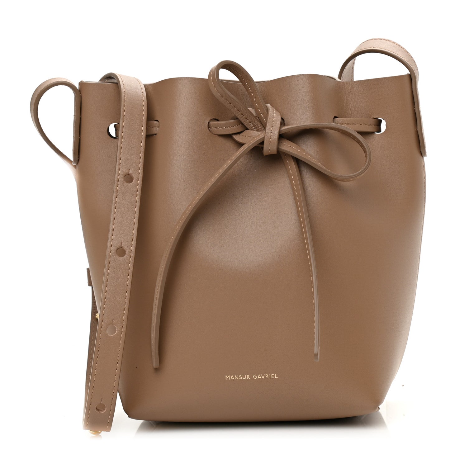 Calfskin Mini Mini Bucket Bag Biscotto