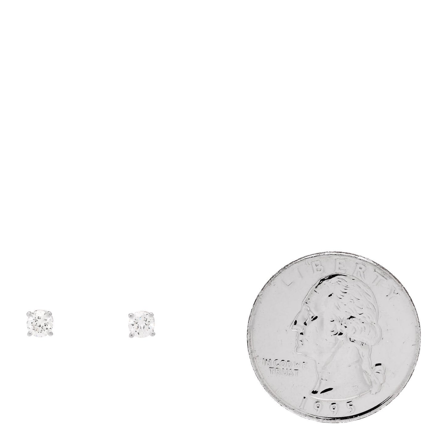 Platinum Diamond .34ctw Solitaire Earrings