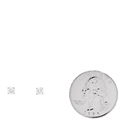Tiffany Platinum Diamond .34ctw Solitaire Earrings 2 of 6