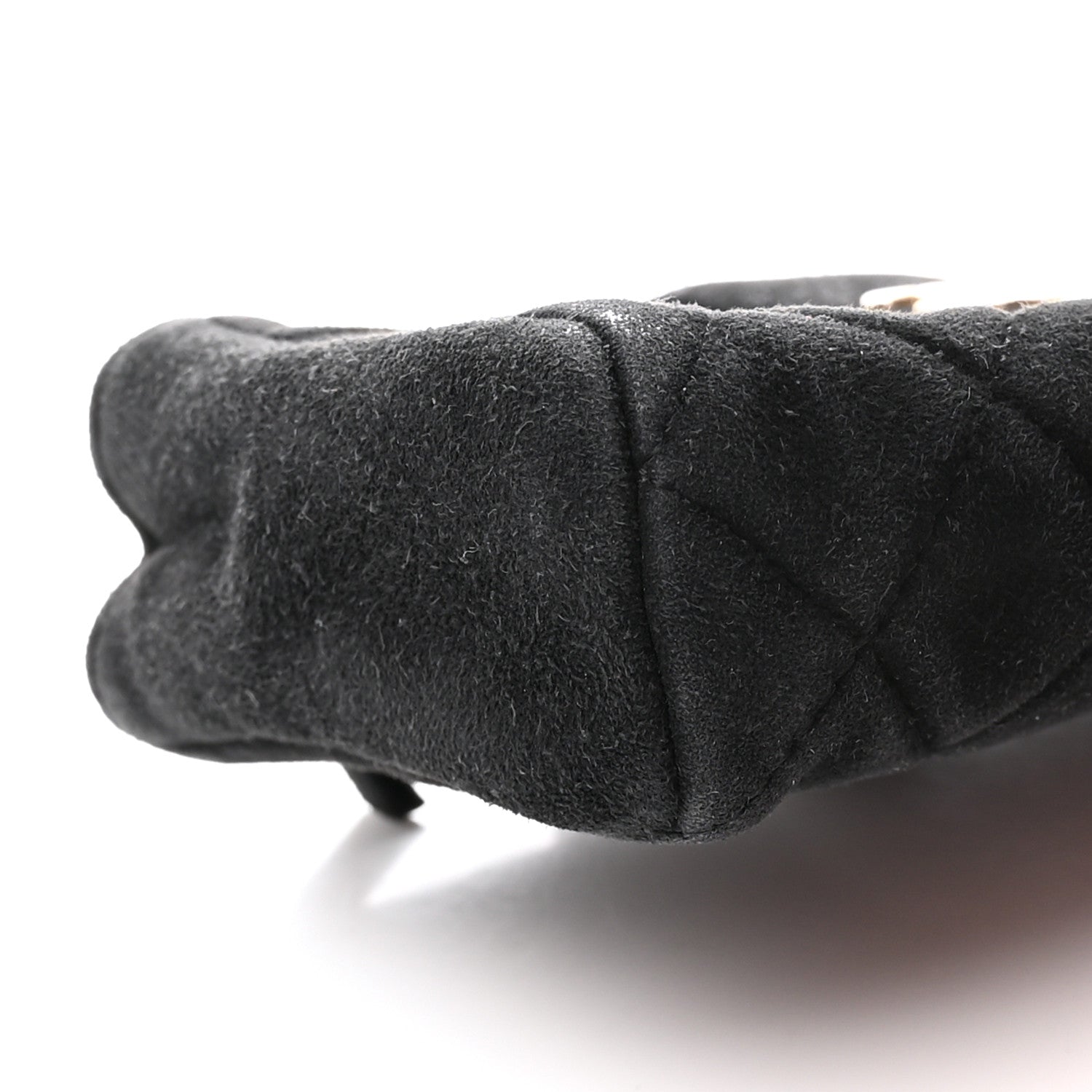 Chanel Suede Quilted Mini Phone Holder Clutch Black 11 of 15
