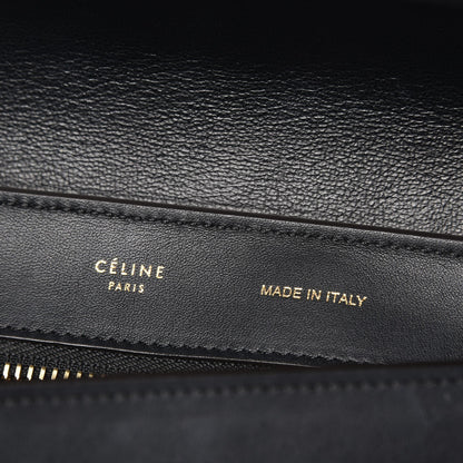 Celine Nubuck Crocodile Embossed Medium Trapeze Navy 7 of 8