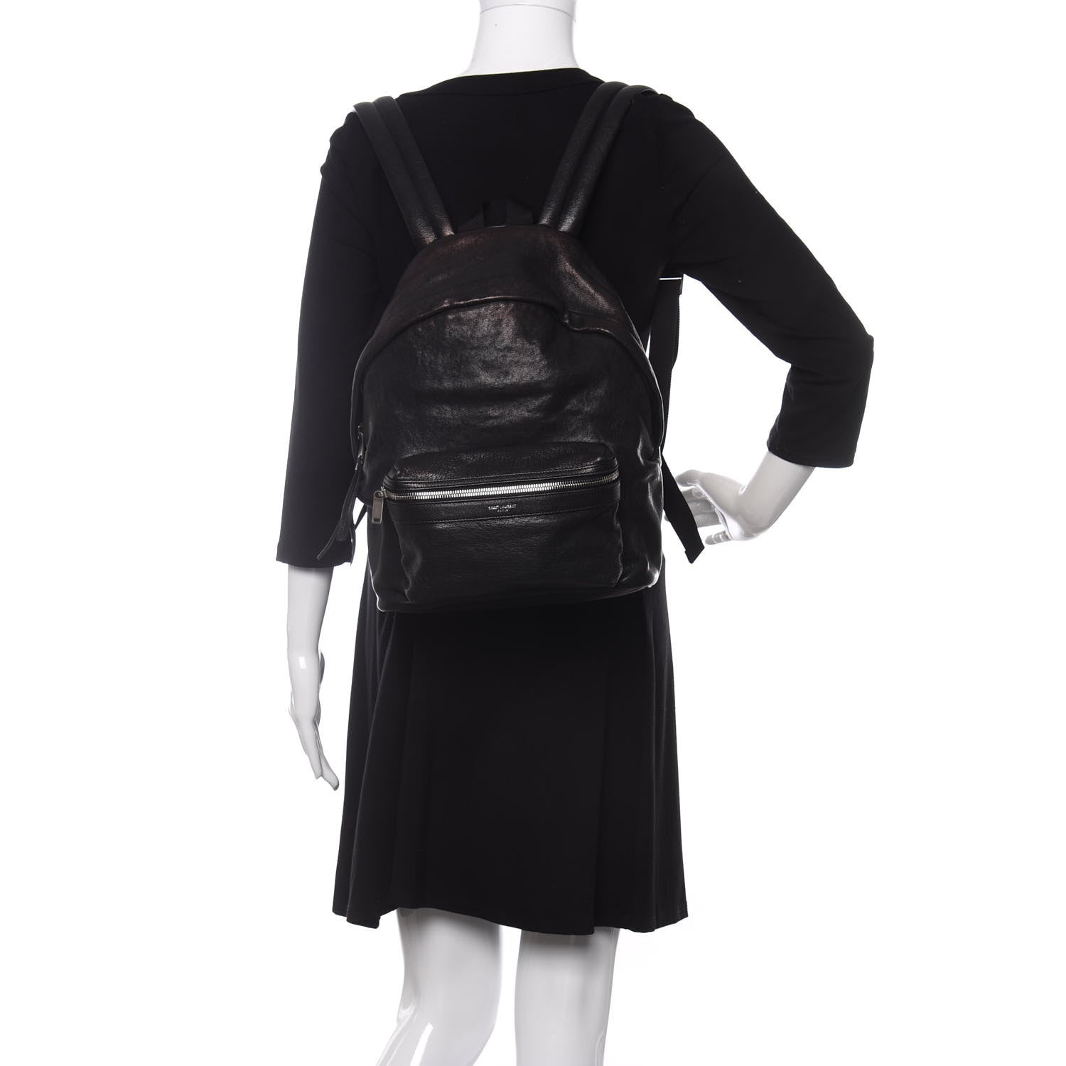 Saint Laurent Sheepskin City Backpack Black 2 of 8