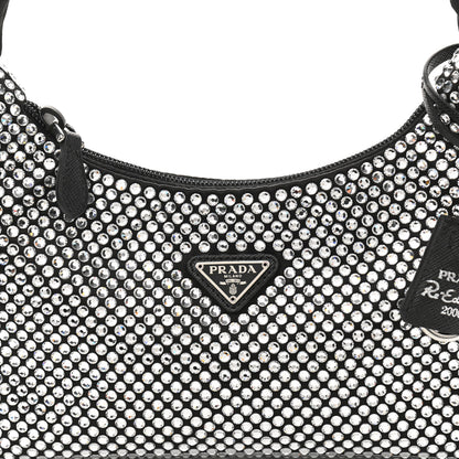Prada Satin Crystal Mini Re-Edition 2000 Bag Cristal 8 of 11