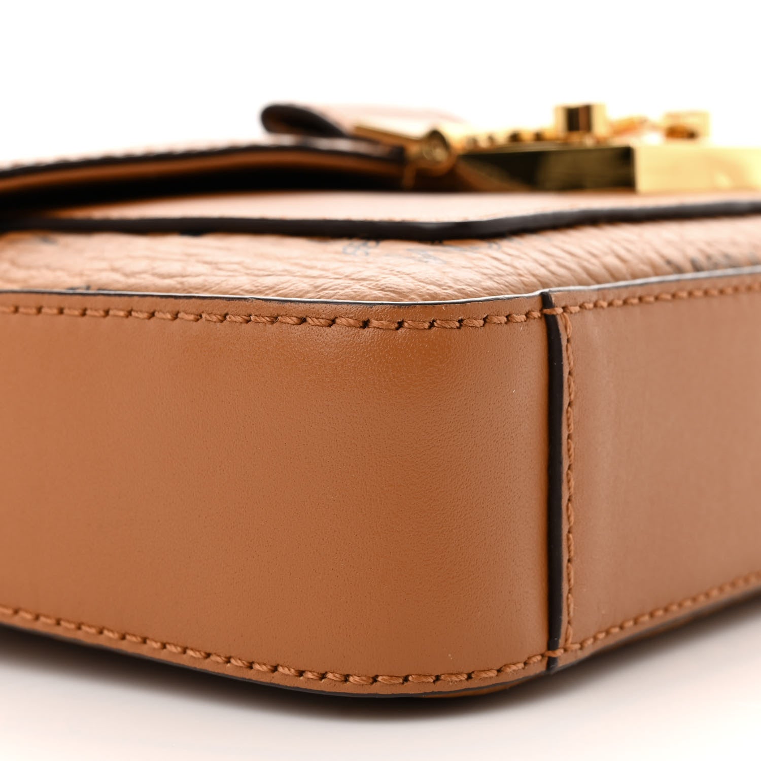 MCM Visetos Small Millie Crossbody Belt Bag Cognac 8 of 12