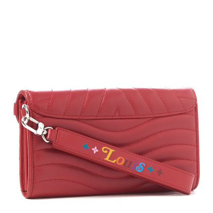 Louis Vuitton Calfskin New Wave Long Wallet Rouge 2 of 9