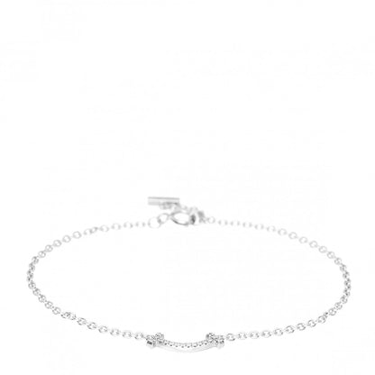 Tiffany 18K White Gold Diamond Mini T Smile Bracelet 1 of 4