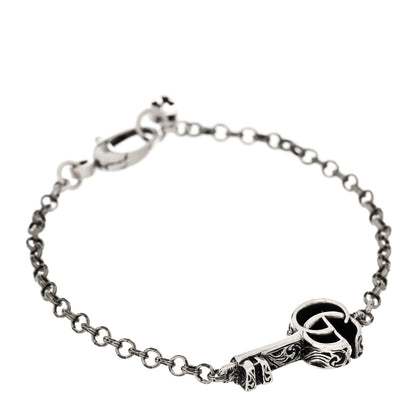 Gucci Sterling Silver Double G Key Bracelet 1 of 3