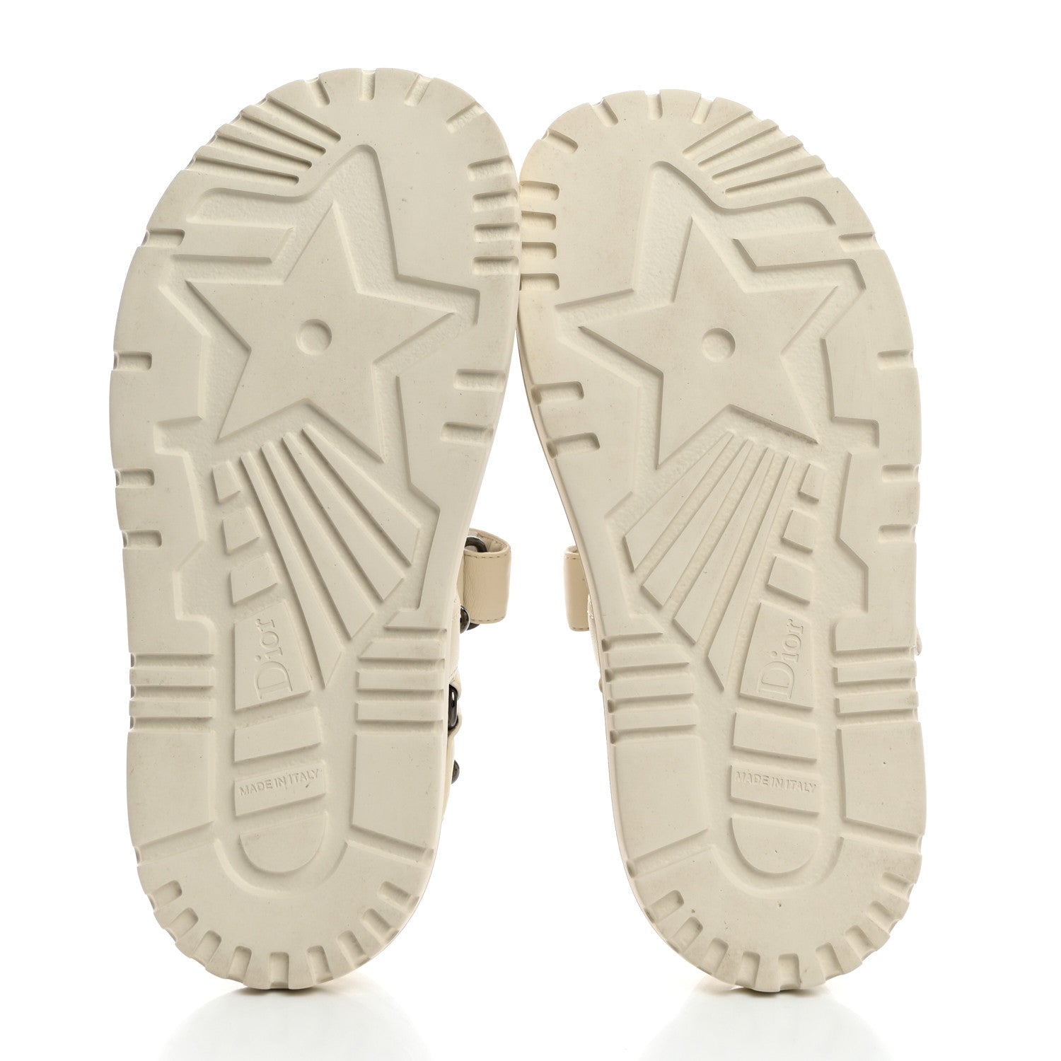 Christian Dior Lambskin Studded Dioract 10mm Sandals 36.5 Off White 5 of 9