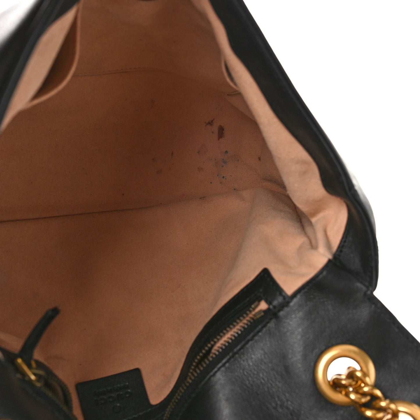 Calfskin Matelasse Medium GG Marmont Shoulder Bag Black