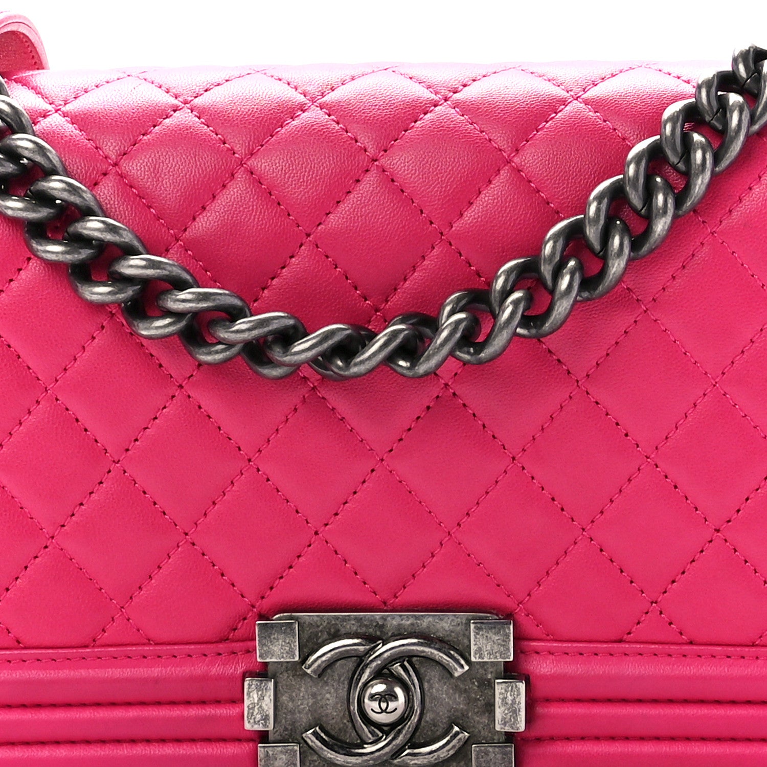 Chanel Lambskin Quilted Medium Boy Flap Pink 7 of 10