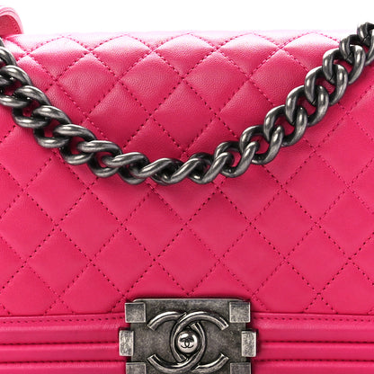 Chanel Lambskin Quilted Medium Boy Flap Pink 7 of 10