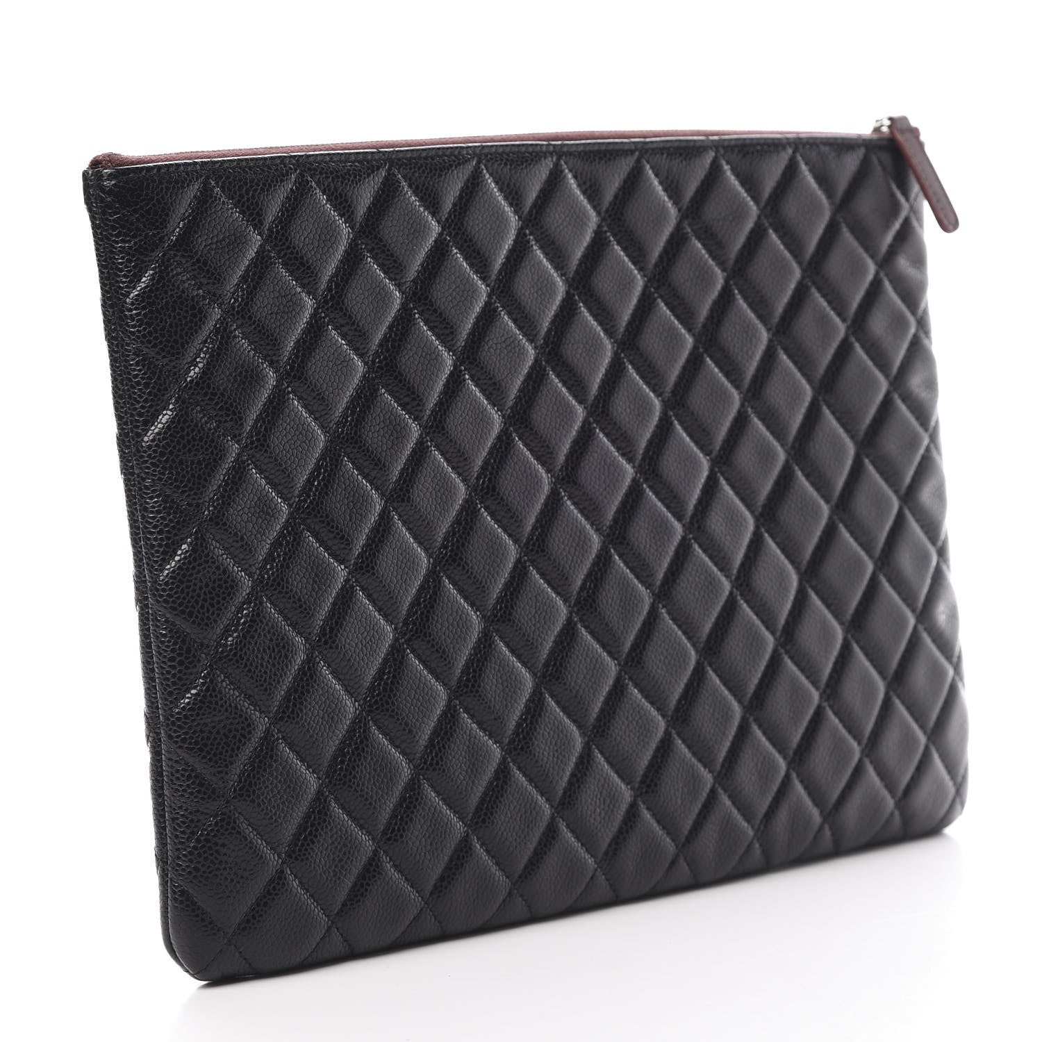 Chanel Caviar Quilted Large Cosmetic Case Black 3 of 8