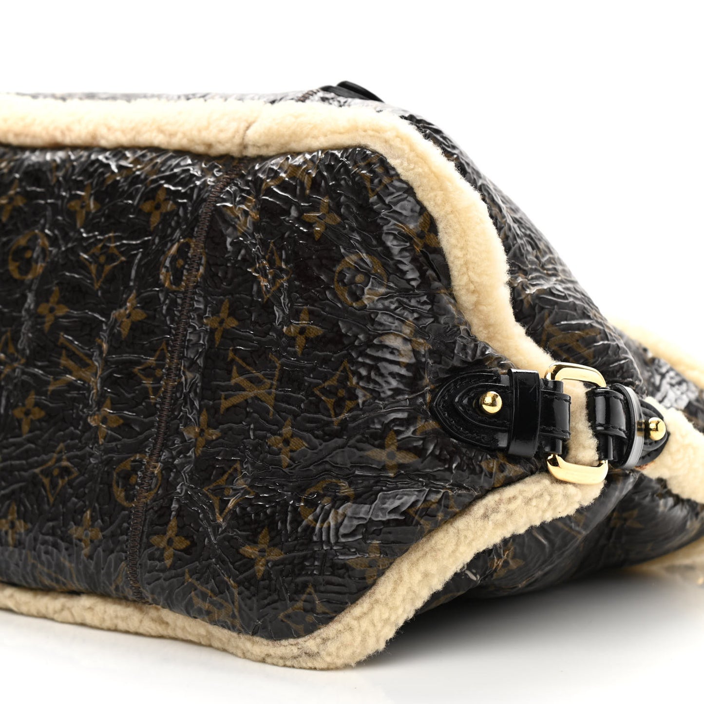 Patent Monogram Shearling Sac Thunder