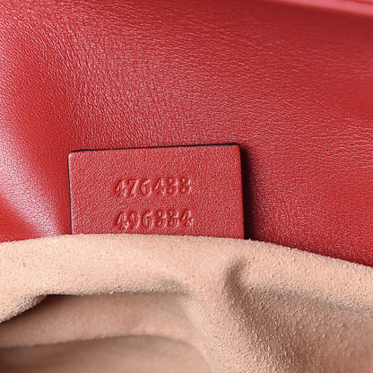 Gucci Calfskin Matelasse Super Mini GG Marmont Shoulder Bag Hibiscus Red 7 of 11