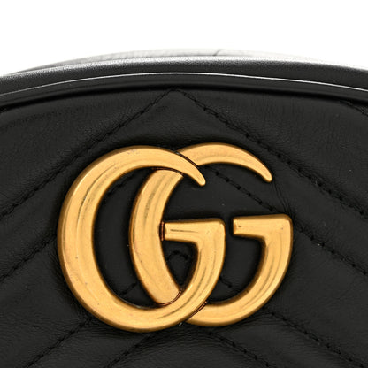 Gucci Calfskin Matelasse GG Marmont Belt Bag 85 34 Black 11 of 13