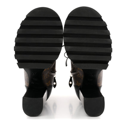 Louis Vuitton Patent Calfskin Monogram Star Trail Ankle Boots 38.5 Black 6 of 12