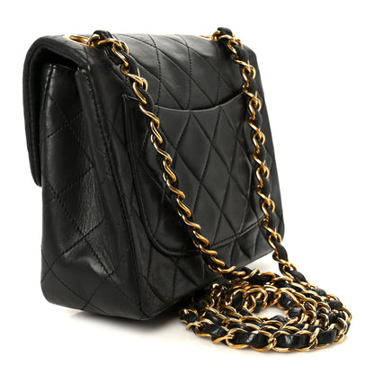 Chanel Lambskin Quilted Mini Square Flap Bag Black 3 of 12
