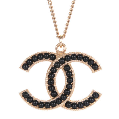 Chanel Bead CC Necklace Gold Black 2 of 6