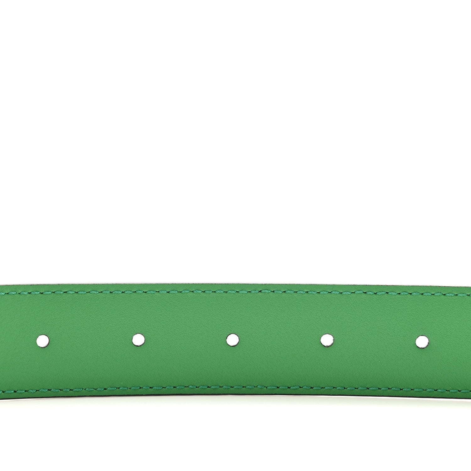 Gucci Textured Dollar Calfskin Square G 30mm Belt 105 42 Black Green 4 of 6