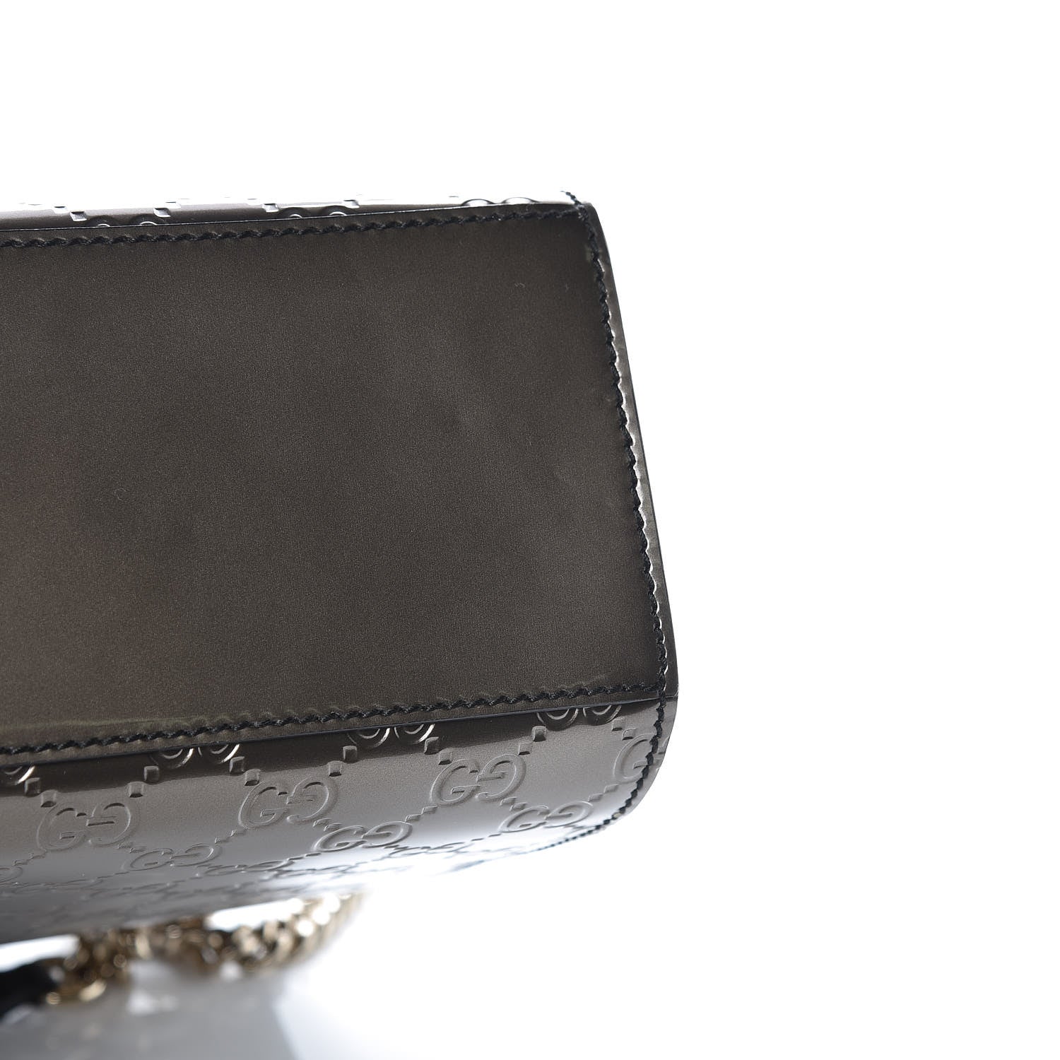 Gucci Shine Guccissima Large Emily Chain Shoulder Bag Sasso 12 of 12
