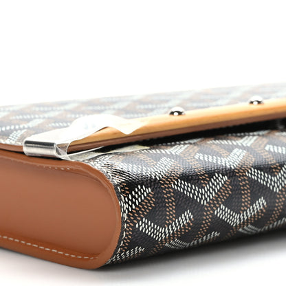 Goyard Goyardine Monte Carlo Bois Clutch With Strap Black Gold 7 of 8