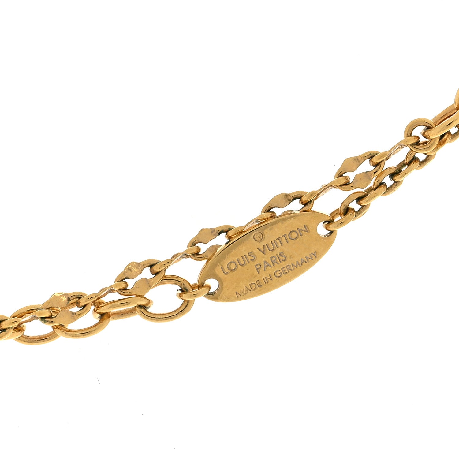 Louis Vuitton Metal Blooming Strass Necklace Gold 5 of 5